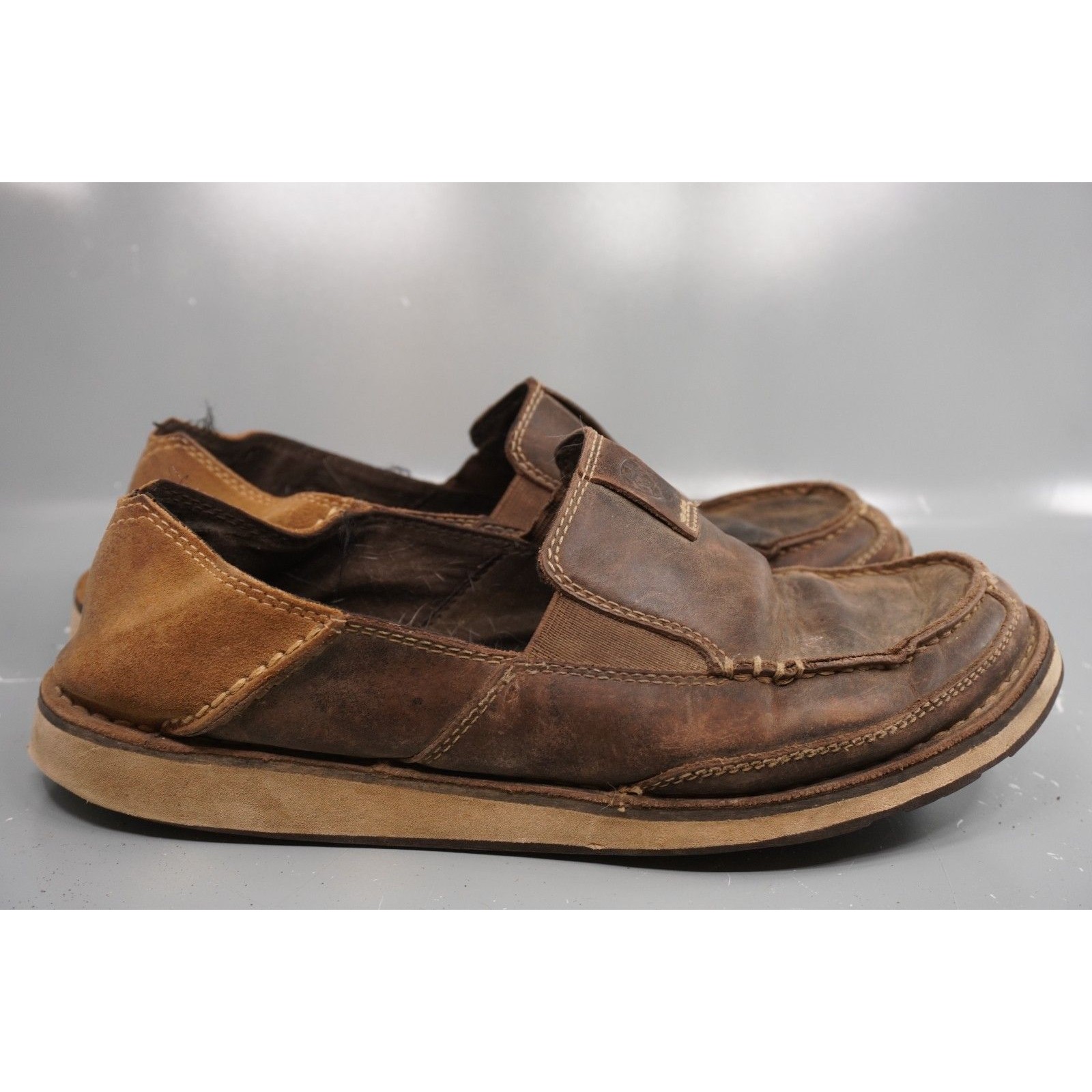 Ariat Cruisers Slip On Loafers Men’s Size 10d Style 10023208 Brown Leather